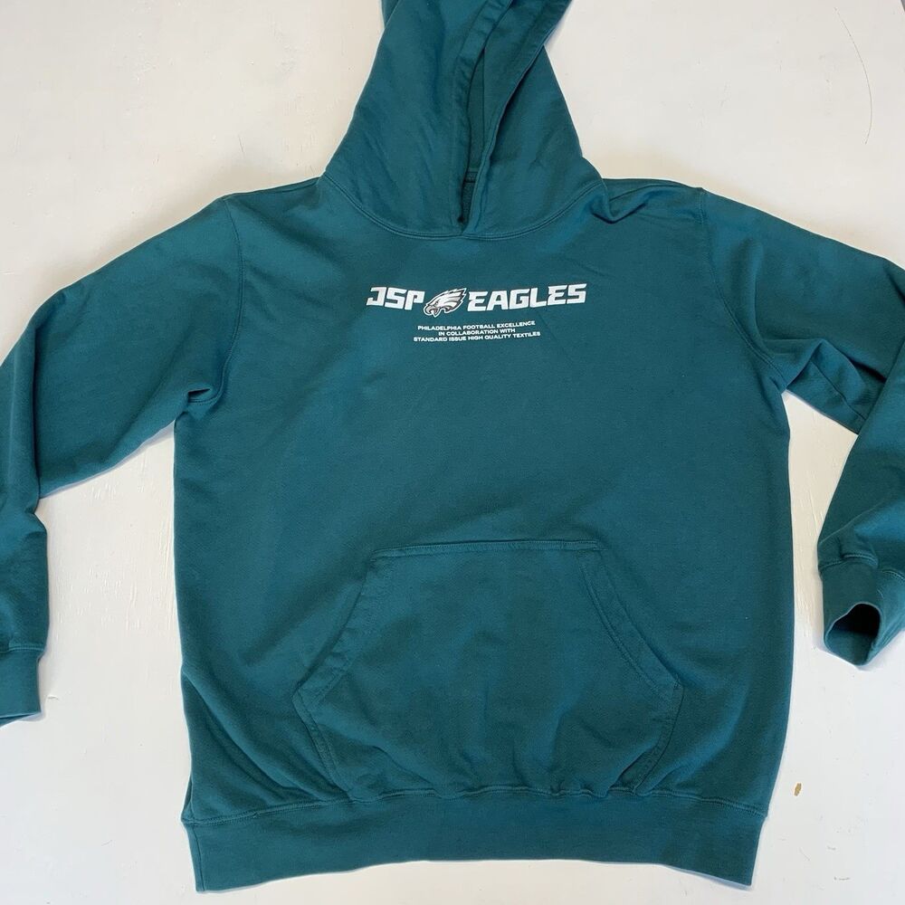 Philadelphia Eagles JSP Rent Is Due Everyday Hoodie Midnight Green Size L Mint